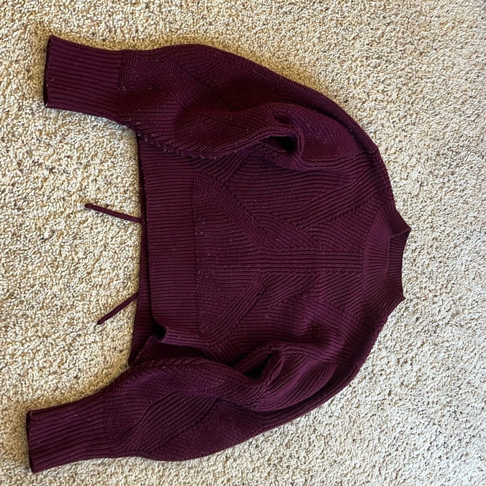 Topshop sweater in maroon size 4 US